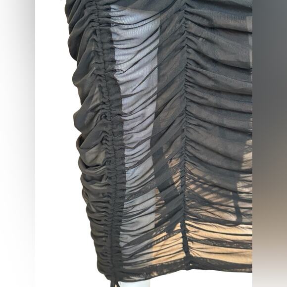 New ~ LONDON ROSE ~ Ruched Midi Skirt Size Large - Picture 3 of 5